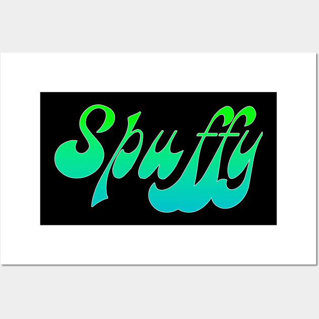 Neon Spuffy (white outline) Wall Art by bengman